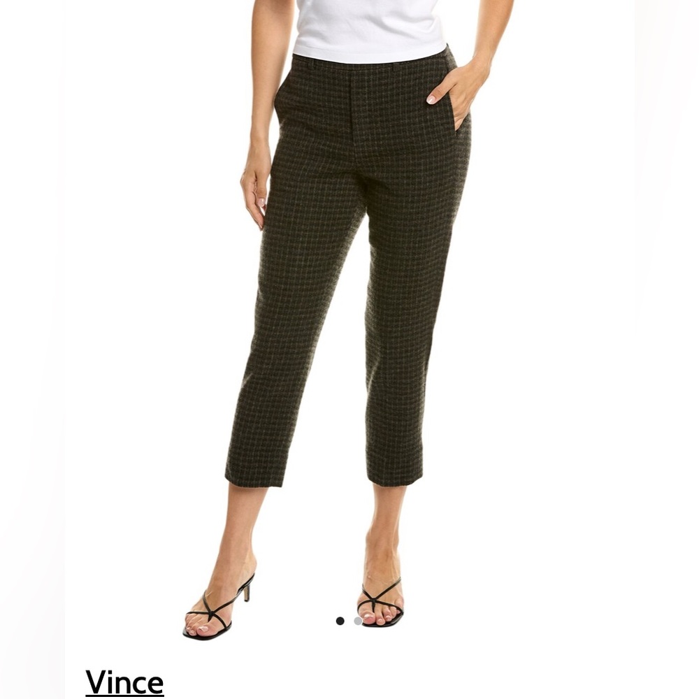 NWT Vince Check Plaid Pull on Pant